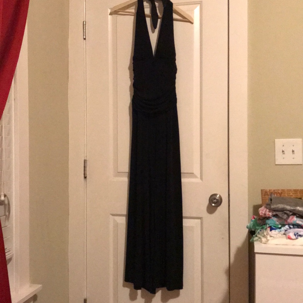 Halter black jumpsuit